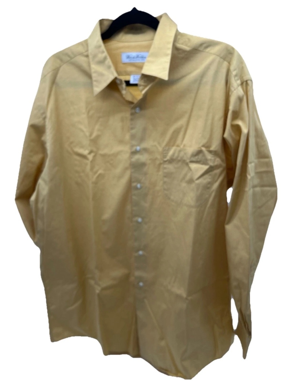 Brooks Brothers Pale Yellow Men's Long-Sleeve Dress Shirt